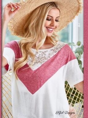 Bibi top with lace detail size medium